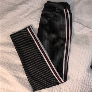Black and white stripped pants
